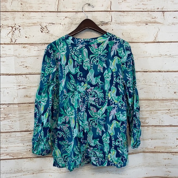 Lilly Pulitzer V Neck Blouse - Picture 3 of 5